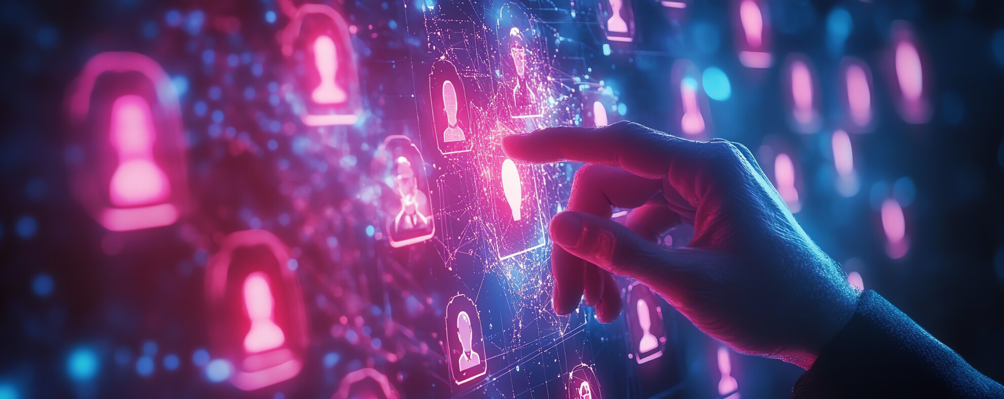 Stylised Finger on screen